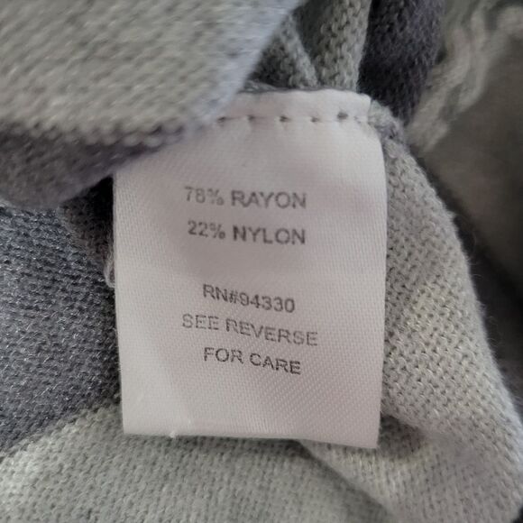 Nordstrom's One A Charcoal Gray Stripe and Gold Colorblock Pullover Sweater - Picture 9 of 11